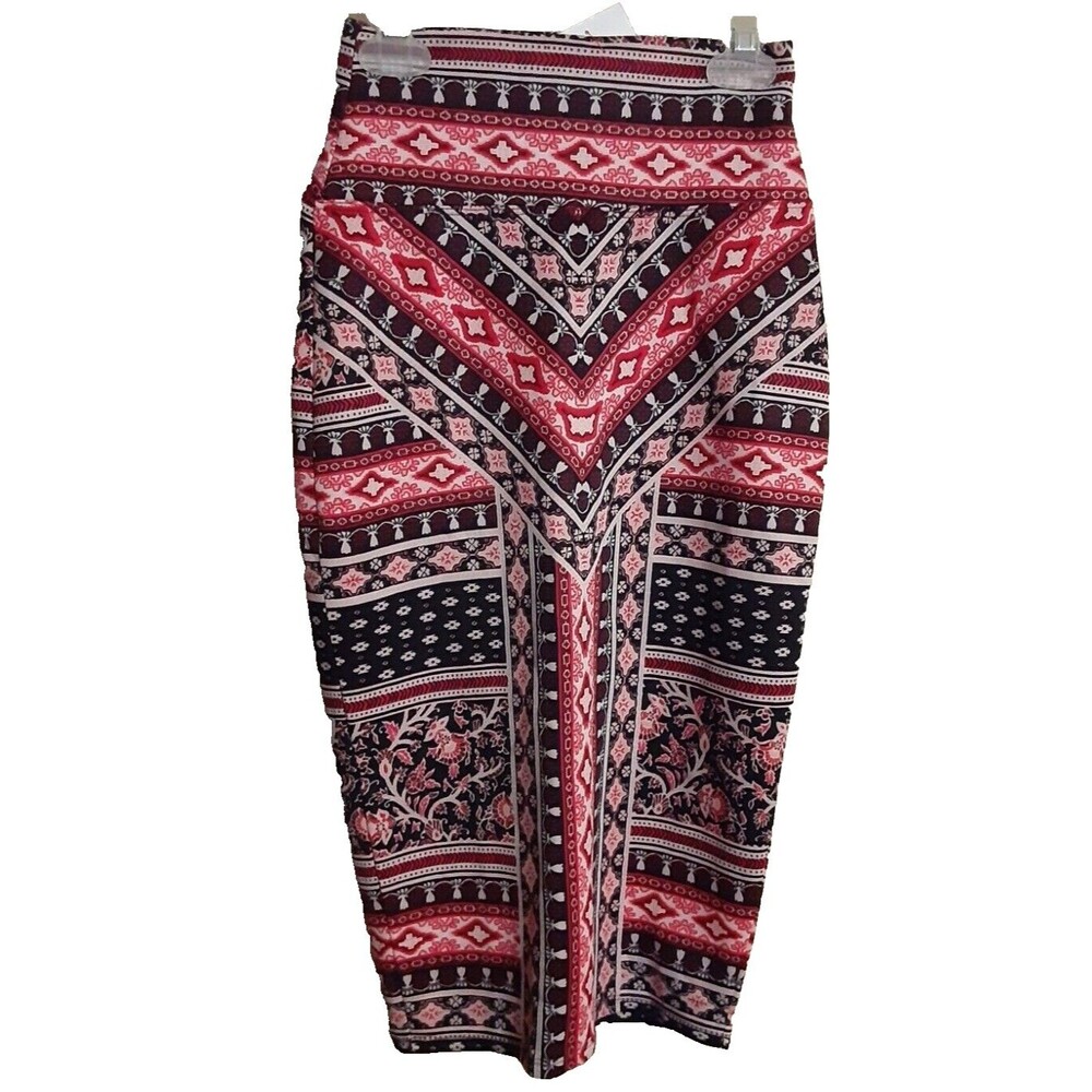 Derek Heart Multi-Color Women Bodycon Skirt with Slit Juniors Size Small